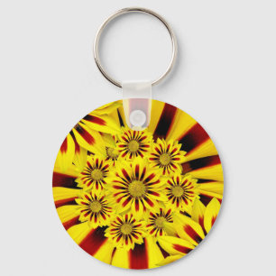 Porte-clés Fleurs Jaunes Lumineuses
