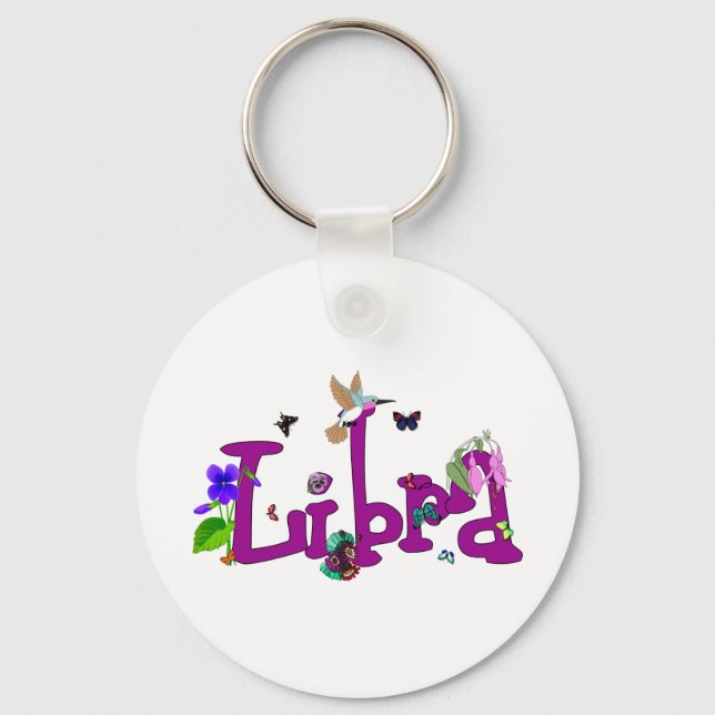 Porte-clés Fleurs Libra (Recto)