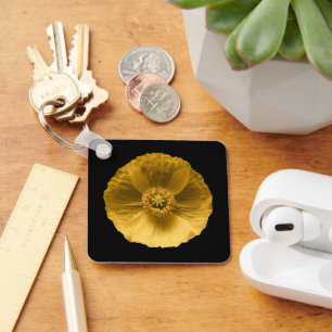 Porte-clés Fleurs Pavot jaune