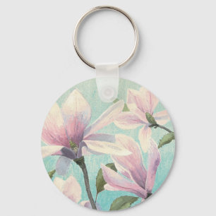 Porte-clés Fleurs roses des sud