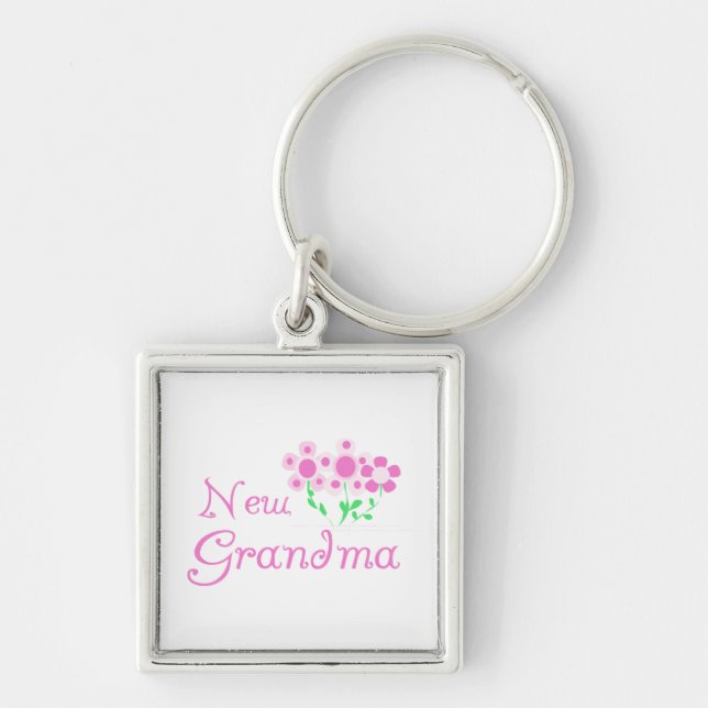 Porte-clés Fleurs roses Nouveaux cadeaux grand-mère (Devant)