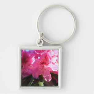 Porte-clés fleurs roses rhododendron