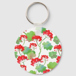 Porte-clés Fleurs rouges (Pelargonium)