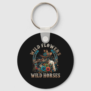 Porte-clés Fleurs sauvages du couteau de soleil du Sud - Fleu