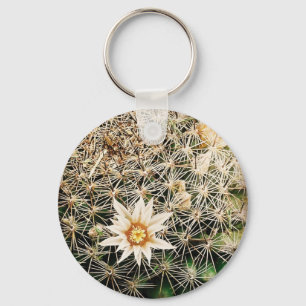 Porte-clés Fleurs sur un cactus