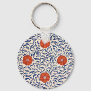Porte-clés Fleurs vintages d'or