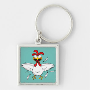 Porte-clés Fling fou drôle d'aile de poulet de bande dessinée