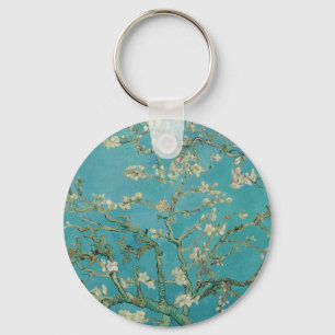 Porte-clés Floraison d'amandier, peinture à l'huile, Vincent