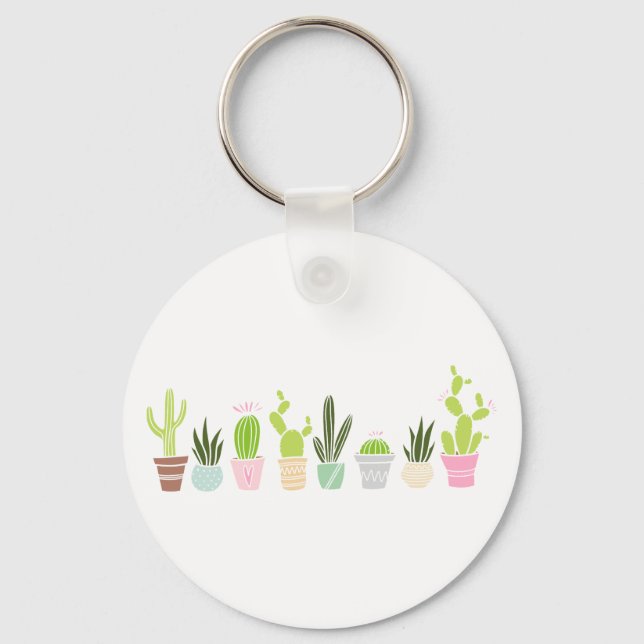 Porte-clés Floral Cactus Plantes (Recto)