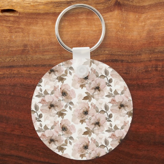 Porte-clés Floral rose Tan Ouest Floral Casquettes (Recto)