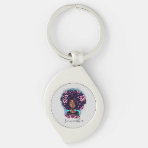 Porte-clés Floral Sparkling Afro Femme