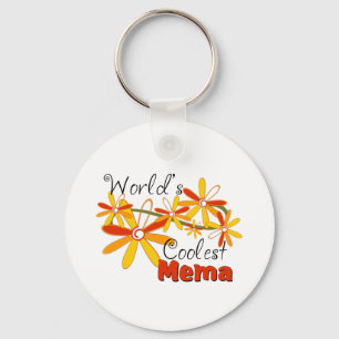 Porte-clés Floral World's Coolest Mema