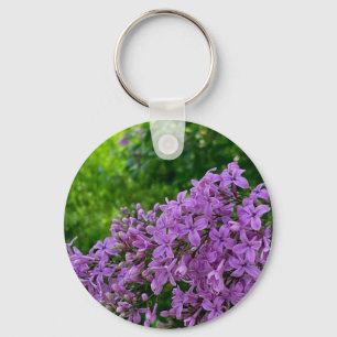 Porte-clés Floraux violets élégants lilas violet