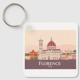 Porte-clés Florence Italie Duomo di Firenze Pastel Travel