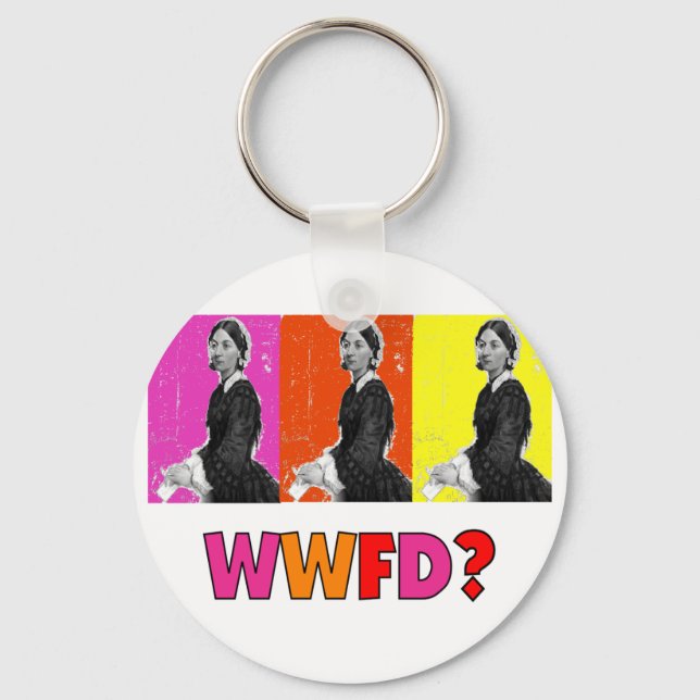 Porte-clés Florence Nightengale Cadeaux "WWFD ?" (Recto)