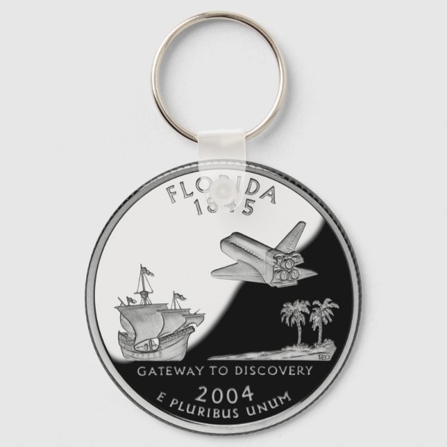 Porte-clés Florida State Faux Quarter (Recto)