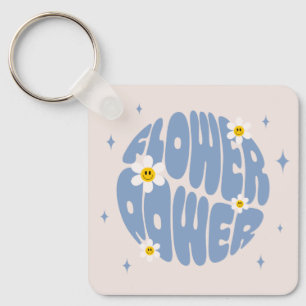 Porte-clés Flower Power Slogan