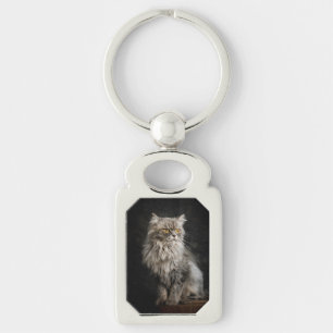 Porte-clés Fluffy Gris
