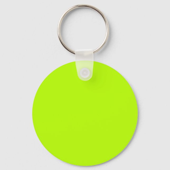 Porte-clés Fluorescent Lime Vert Néon Jaune Personnalisé (Recto)