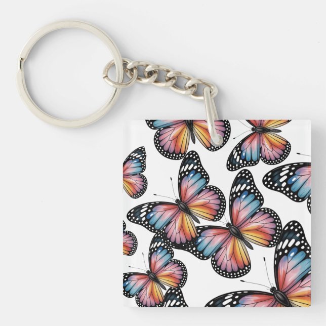 Porte-clés Fluttering Butterflies Pattern (Devant)