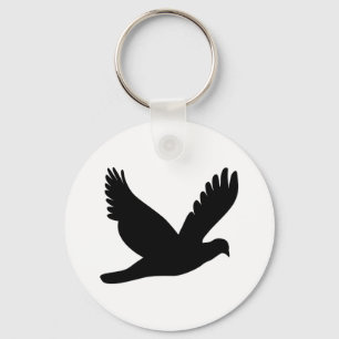 Porte-clés Flying dove silhouette