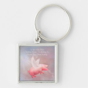 Porte-clés Flying Pig Grow Your Wings