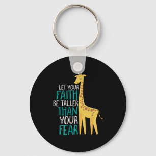 Porte-clés Foi Giraffe Inspirationnelle Plus Grande Que La Pe
