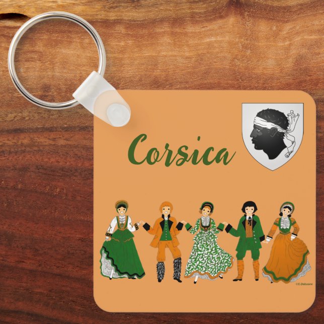 Porte-clés Folklore de CORSE (Recto)