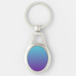 Porte-clés Fond dégradé simple bleu turquoise violet