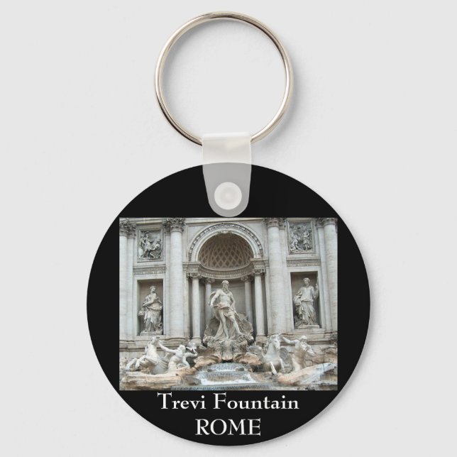 Porte-clés Fontaine de Trevi à Rome, Italie (Recto)