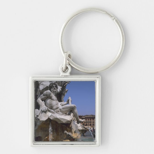 Porte-clés Fontana dei Quattro Fiumi, Piazza Navona, Rome, (Devant)