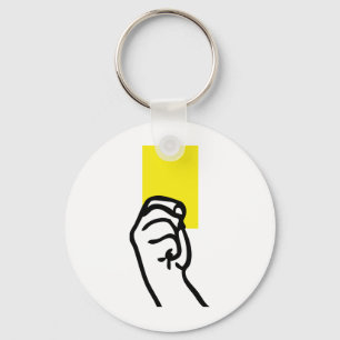 Porte-clés Football à carte jaune