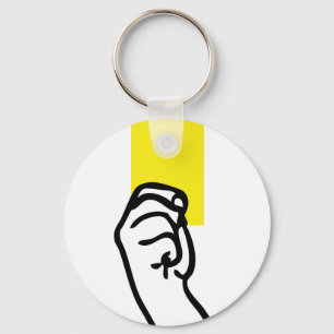 Porte-clés Football à carte jaune