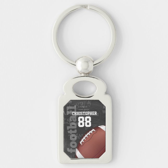 Porte-clés Football américain personnalisé de tableau (Devant)
