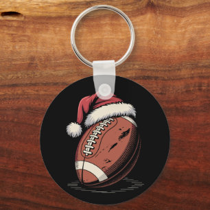Porte-clés Football américain Santa Hat Sports Noël