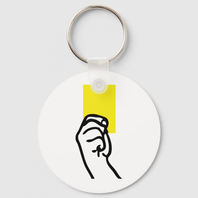 Porte-clés Football avec carte jaune (Recto)