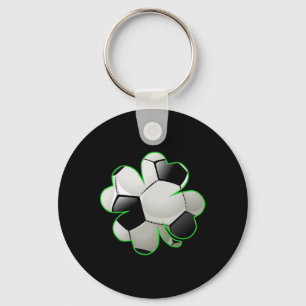 Porte-clés Football Byll Shamrock Trèfle à Quatre Feuilles St