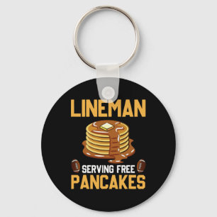 Porte-clés Football Lineman Servant Des Pancakes Daily Offens