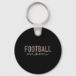 Porte-clés Football Maman Cadeaux Football Empreinte de léopa