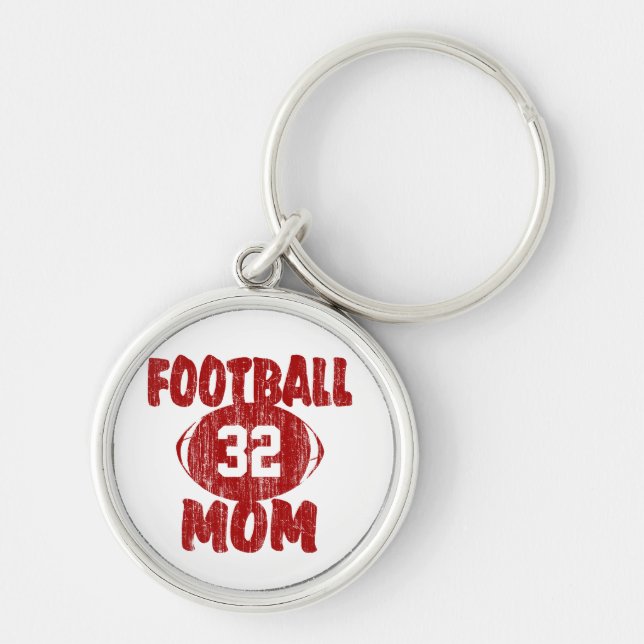 Porte-clés Football Maman Rouge (Devant)
