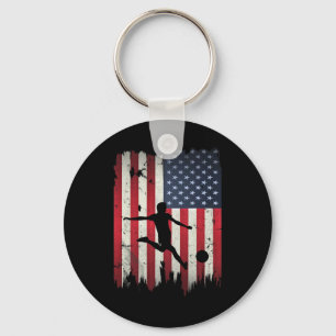 Porte-clés Football Usa Drapeau Américain 4 Juillet Patriotiq
