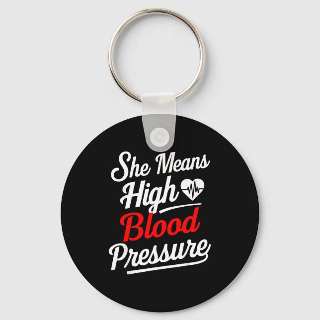 Porte-clés For Couples _ She Means High Blood Pressure _ Funn (Recto)