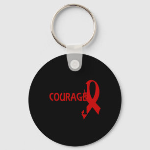 Porte-clés Force Courage Foi Sang Cancer Maladie cardiaque