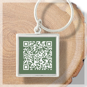 Porte-clés Forest Green Porte - clé de code QR personnalisé