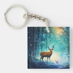 Porte-clés Forêt enneigée magique Art-82109