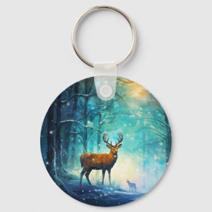Porte-clés Forêt enneigée magique Art-82109
