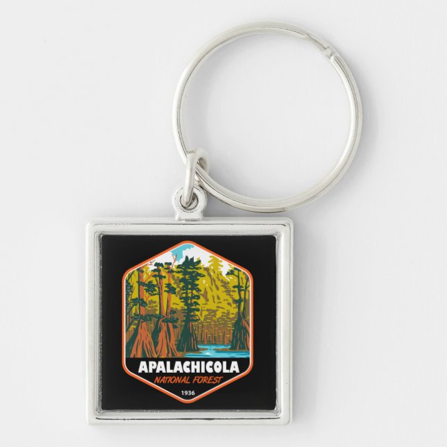 Porte-clés Forêt nationale d'Apalachicola Arbre de Baldcyprès (Devant)