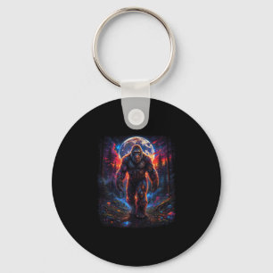 Porte-clés Forêt rétro sasquatch bigfoot randonnée nature