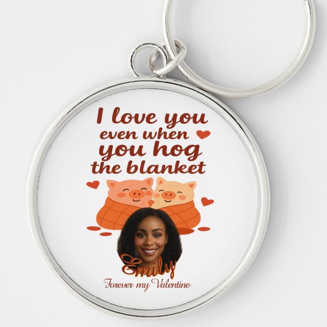 Porte-clés 'Forever my Valentine' Personalized Keychain (Devant)