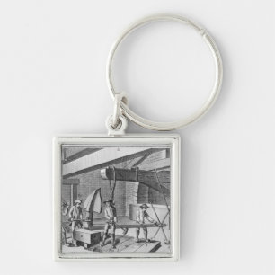 Porte-clés Forgeant une ancre, de "encyclopédie" par Denis